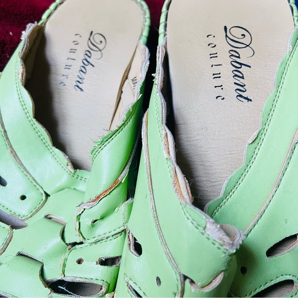 Dabant couture green sandals cut out size 8 1/2 - Picture 2 of 11